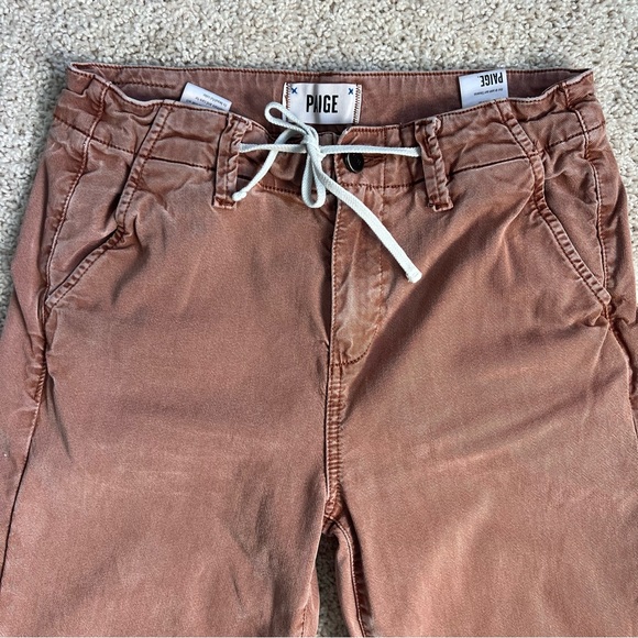 Paige Carly Brown Wide-Leg Pants with White Drawstring 26 W x 26 L - Picture 4 of 6